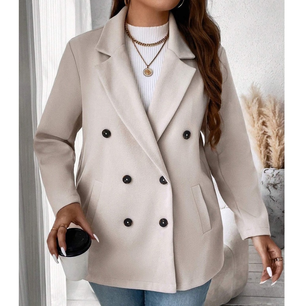 Classic Button up Winter Jacket Coat - Picture 2 of 10